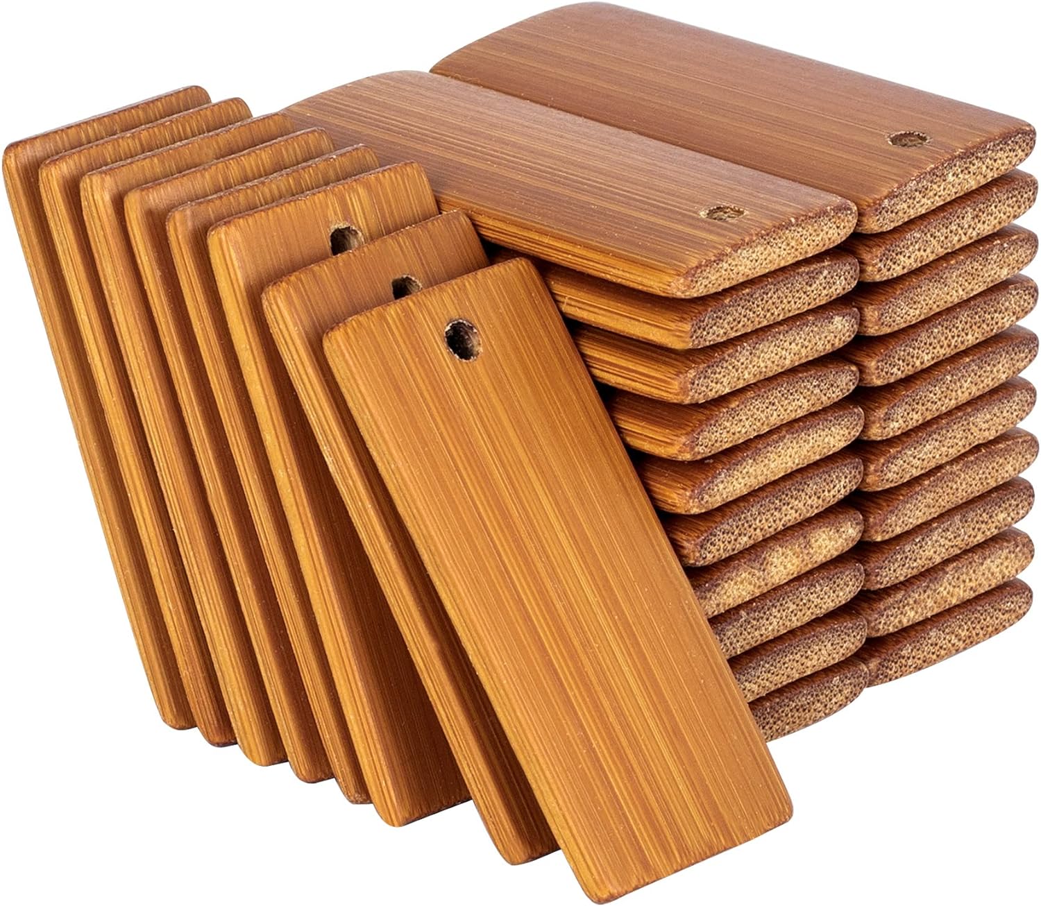 Wood Ring Blank - 50 قطعة الفراغات الخشبية الطبيعية 45x20
