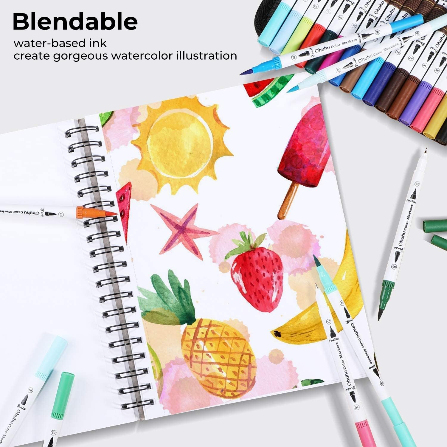 Ohuhu أقلام تلوين فنية ذات نصا - مراجعة Copic Marker Sketch وسعره