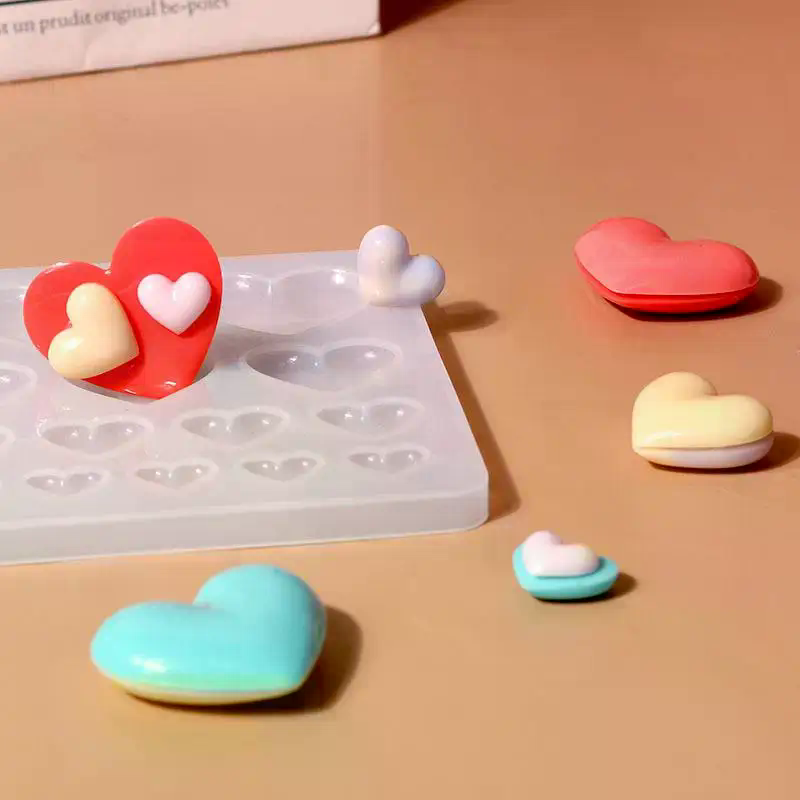 قالب سيليكون على شكل قلب بثلاث - مراجعة Resin Craft Workshop وسعره