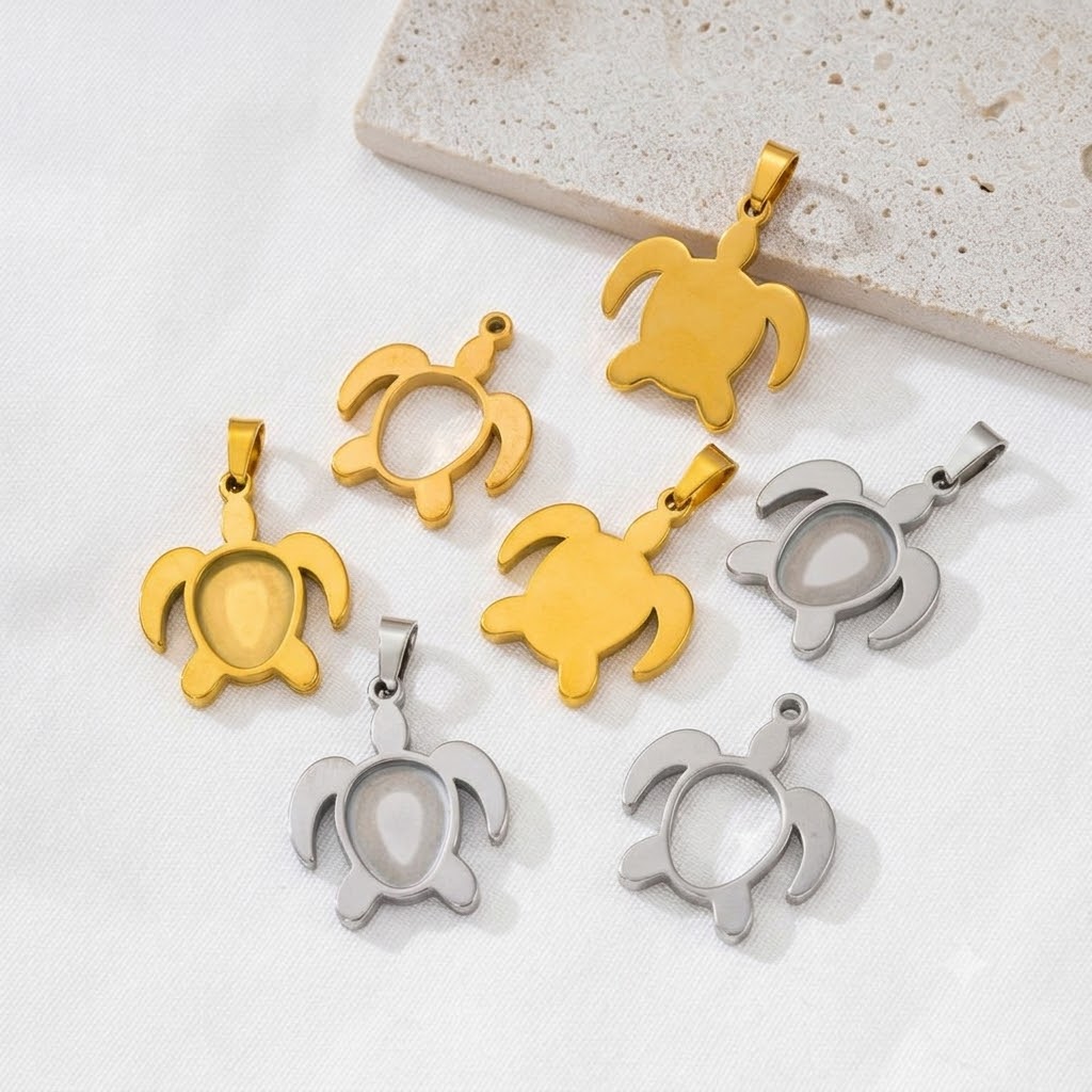 5 قطع/مجموعة قواعد كابوشون من  - مراجعة Bezels Set Pendant وسعره