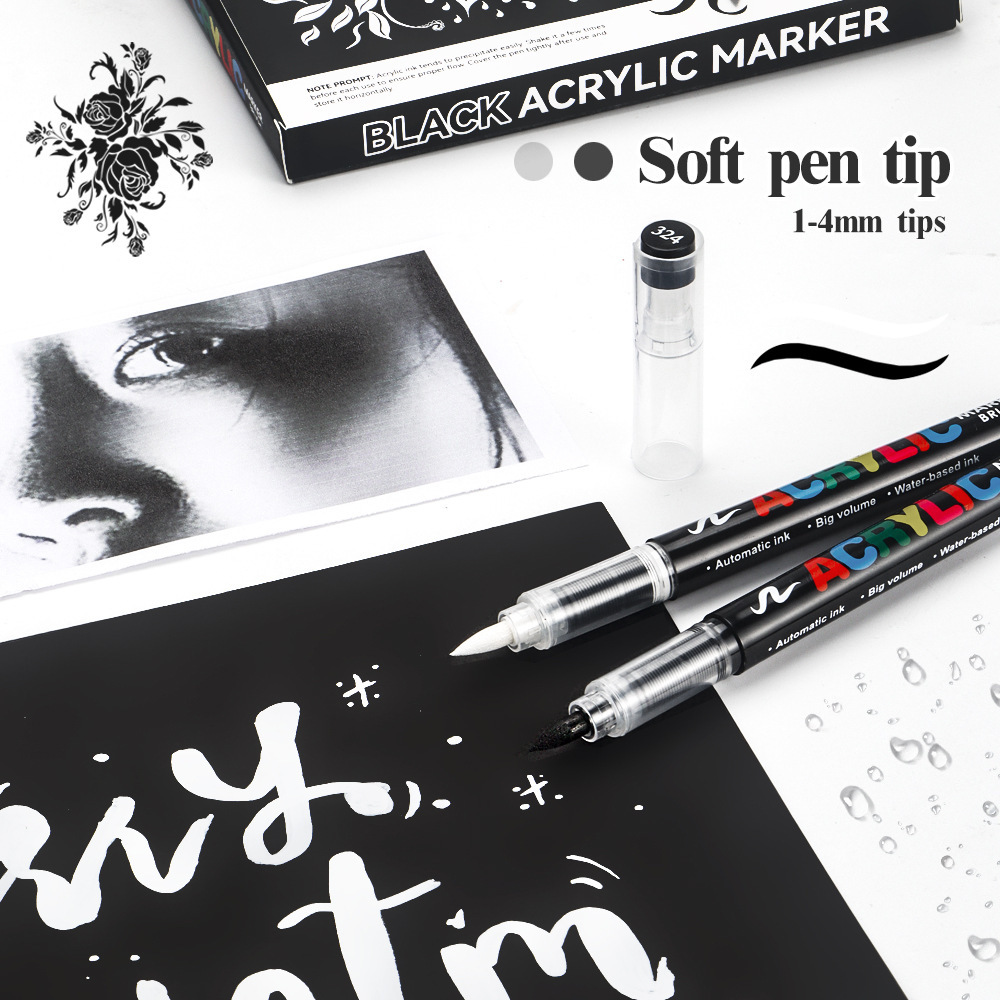 12 قطعة قلم تحديد أكريليك ممتا - مراجعة Copic Marker Sketch وسعره